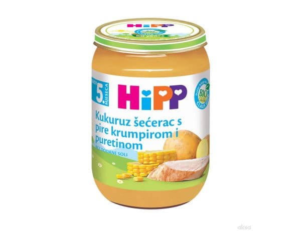 Hipp kašica ćuretina sa pire krompirom i kukuruzom 190g
